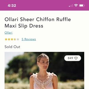 Ollari Sheer Chiffon Ruffle Maxi Slip Dress ...I'M LOOKING FOR THIS DRESS